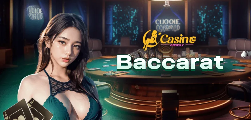 Các lá bài Baccarat và chip cược trên bàn chơi